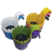 Poliwork 7 li Set Akasya Renkli Plastik Balkon Saksısı - 2