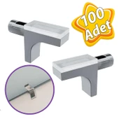 Raf Pimi Düz Vantuzlu Cam Ahşap Metal Raf Tutucu Çivisi Mobilya Dolap Pimi (100 Adet) thumbnail 1