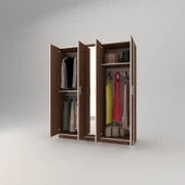 Kenzlife gardırop 5 kapaklı kapılı 150 lilyum cvz aynalı gardolap dolap thumbnail 2