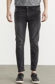 Eskitme Yıkamalı Slim Fit Jean Pantolon - Gri - 3