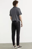 Eskitme Yıkamalı Slim Fit Jean Pantolon - Siyah - 5