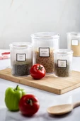 18'li Barok Yuvarlak 3 Boy Kavanoz Seti & Saklama Kabı & Erzak Kabı (6*2000 ML, 6*1000 ML ,6*500 ML) - 3