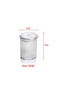 6'lı Barok Yuvarlak Baharat Kavanoz Seti & Saklama Kabı & Erzak Kabı (6*250 ML) - 5