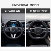 Michelin Mc1003naz Premium Suni Deri Direksiyon Kılıfı Mavi - 7