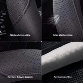 Michelin Mc1003naz Premium Suni Deri Direksiyon Kılıfı Mavi - 5