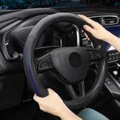 Michelin Mc1003naz Premium Suni Deri Direksiyon Kılıfı Mavi - 2