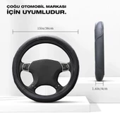 Michelin Mc1003naz Premium Suni Deri Direksiyon Kılıfı Mavi - 10
