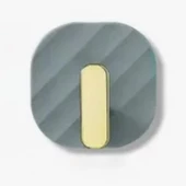 Askı Dolap Kapak Kulpu Gri 2 'li Yapışkanlı Retro Askılık - 2