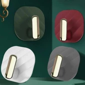 Askı Dolap Kapak Kulpu Gri 2 'li Yapışkanlı Retro Askılık - 5