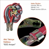 Akü Takviye Kablosu 50mm 600 Amper 1 Mt - 2