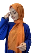 Piramit Monogram Şal, Özel Desenli Elegant Şal 01008  ORANGE thumbnail 1