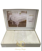 Anna Karina Masa Örtüsü Versace Krem - 1