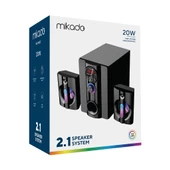 Mikado MD-95BT 2+1 20W Siyah Multimedya FM/BT/SD/USB Speaker Hoparlör - 6