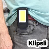 Mıknatıslı Renkli Pilli Acil Sos El Feneri Kamp Lambası Işıldak Fener Oto Tamir Lambası 3 Modlu - 7