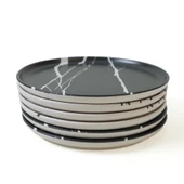 Keramika Keraart Mermer Pasta Tabağı 22 Cm 6 Adet 17950-51 - 10