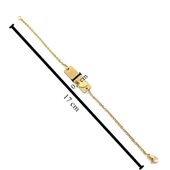 Altın Kaplama  Kalp Model Unisex Bileklik BLK-1015 thumbnail 4