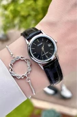 Casio CSISTE22 Kasası Gümüş Kordonu Siyah Renk Hediye Paketli Kadın Kol Saati thumbnail 4