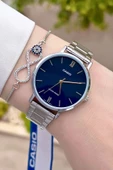 Casio CSISTE30 Kadranı Lacivert Kordonu Gümüş Renk Hediye Paketli Kadın Kol Saati - 2