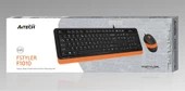 A4 Tech F1010 Q Usb Turuncu Fn-Mm Klv+Optik Mouse Set thumbnail 1