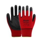 Beybi Nitril PMK PN5 Zebra Kırmzı Siyah 9 Beden 12li Paket thumbnail 1