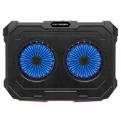 Rampage Sirius S46 RGB Işıklı 2 Fanlı Yükseklik Ayarlı 125 -125-15 2 USB Port Notebook Soğutucu thumbnail 2