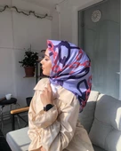 ZEN İPEK ZİNCİR DESEN EŞARP - 4