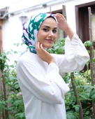 ZEN İPEK ZİNCİR DESEN  TWİLL EŞARP - 2