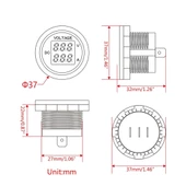 AEK-Tech DC12V/24V Dijital Voltmetre Ampermetre - 4