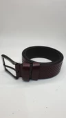 Vişne Renk Deri Kemer - 5
