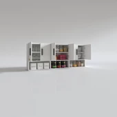 Kenzlife hazır mutfak vice byz 060*180*32 mutfak banyo dolabı kapaklı raflı thumbnail 3