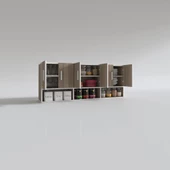 Kenzlife hazır mutfak liberato crd 060*150*32 mutfak banyo dolabı kapaklı raflı thumbnail 4