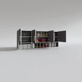Kenzlife hazır mutfak konsta gri 060*150*32 mutfak banyo dolabı kapaklı raflı - 2