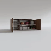 Kenzlife hazır mutfak lucida cvz 060*150*32 mutfak banyo dolabı kapaklı raflı - 2