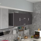 Kenzlife hazır mutfak lucida gri 060*150*32 mutfak banyo dolabı kapaklı raflı - 1