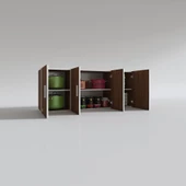 Kenzlife hazır mutfak marina cvz 060*150*32 mutfak banyo dolabı kapaklı raflı thumbnail 2