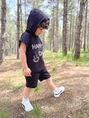 Kapüşonlu Yazlık Baskılı Takım 2404KPSNYZLYK - 5