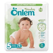 Önlem Botanika 5 Beden Bebek Bezi Aylık Fırsat Paketi Junior 78 Li x 4 Adet - 2