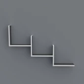 Kenzlife kitaplık günan 060*090*20 gri duvar rafı thumbnail 2