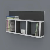 Kenzlife kitaplık hayal 030*060*20 gri duvar rafı - 1