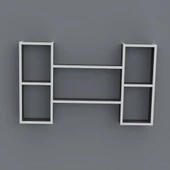 Kenzlife kitaplık gülsu 060*100*20 gri duvar rafı thumbnail 2