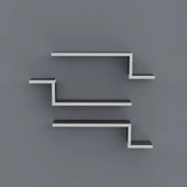 Kenzlife kitaplık mediha 015*060*20*3 gri duvar rafı thumbnail 2