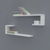 Kenzlife kitaplık kayra 015*060*20*2 byz duvar rafı - 1