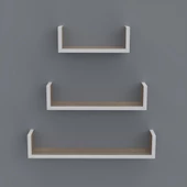 Kenzlife kitaplık müjgan 012*060-045-030*20 crd duvar rafı thumbnail 2