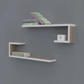 Kenzlife kitaplık kayra 015*060*20*2 crd duvar rafı thumbnail 1