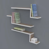 Kenzlife kitaplık mediha 015*060*20*3 crd duvar rafı thumbnail 1