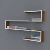 Kenzlife kitaplık nevres 060*100*20 cvz duvar rafı thumbnail 1