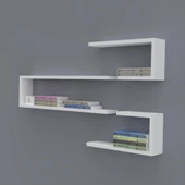 Kenzlife kitaplık nevres 060*100*20 byz duvar rafı - 1