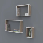 Kenzlife kitaplık neslişah 030*060*20*3 crd duvar rafı thumbnail 1