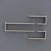 Kenzlife kitaplık nevres 060*100*20 cvz duvar rafı thumbnail 2