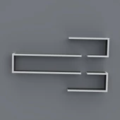 Kenzlife kitaplık nevres 060*100*20 gri duvar rafı thumbnail 2